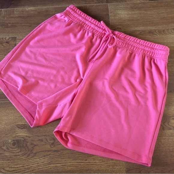 Como Vintage Pants - Como Vintage coral pink stretch drawstring shorts in size L, XL
